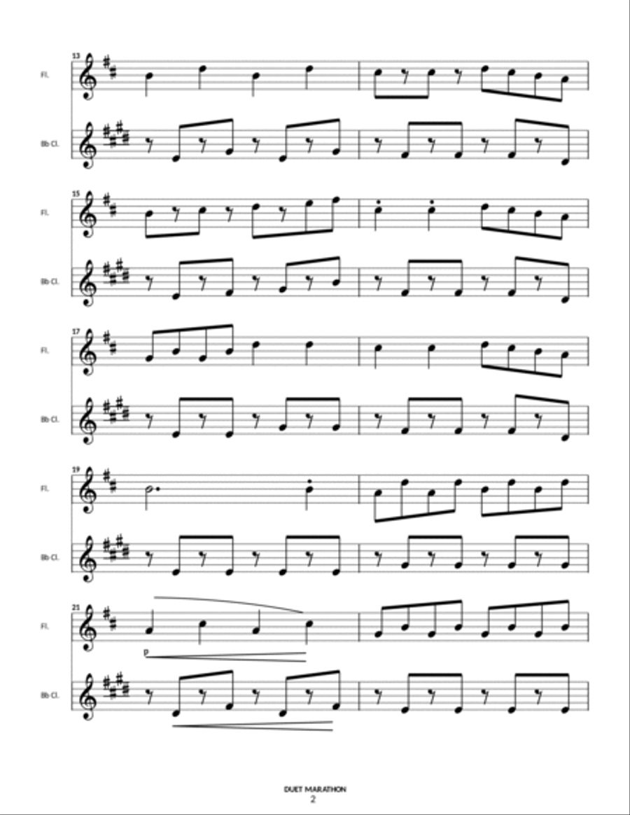 DUET MARATHON Set of Parts scores gallery preview page 2
