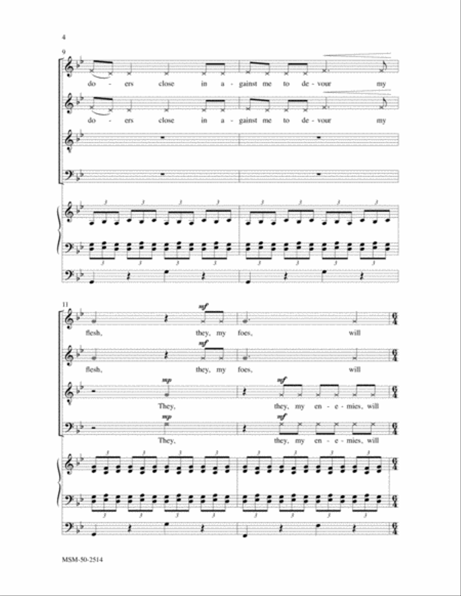 The Lord Is My Light 4-Part scores gallery preview page 4