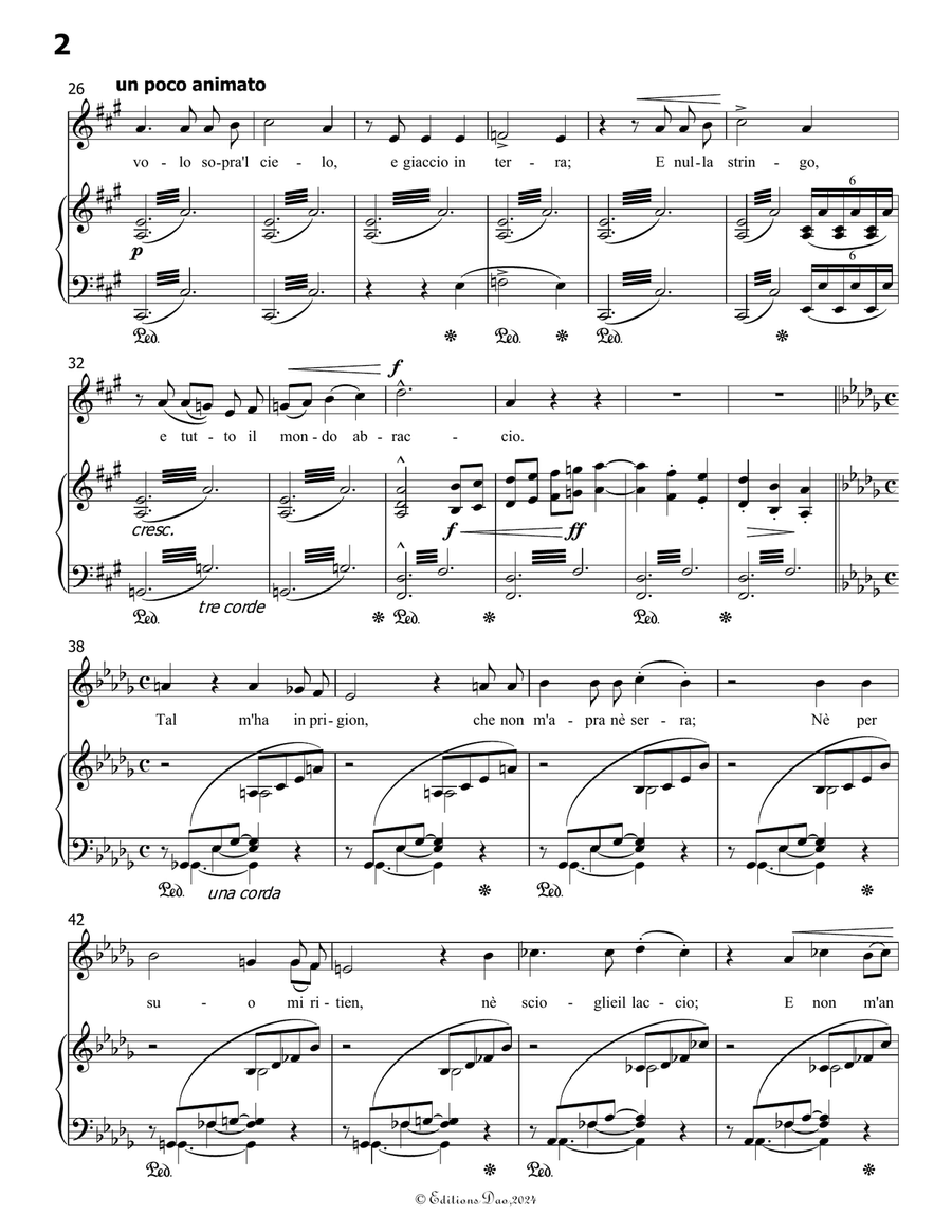 Pace non trovo, by Liszt, S.270 No.2, in d minor Voice scores gallery preview page 4