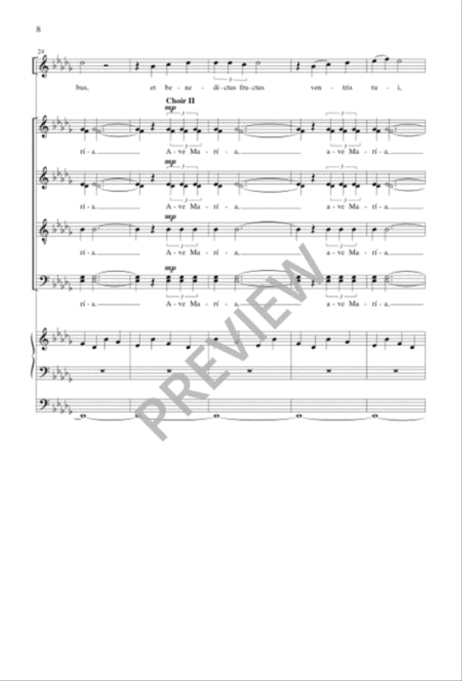 Ave Maria Ave Maria SSAATTBB scores gallery preview page 8