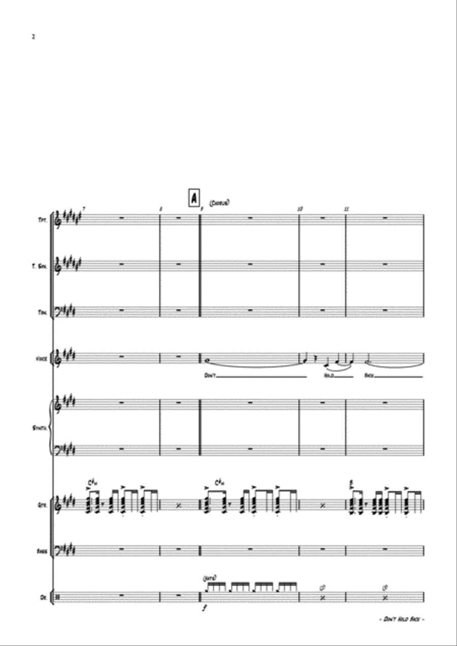 Don't Hold Back Jazz Ensemble scores gallery preview page 5