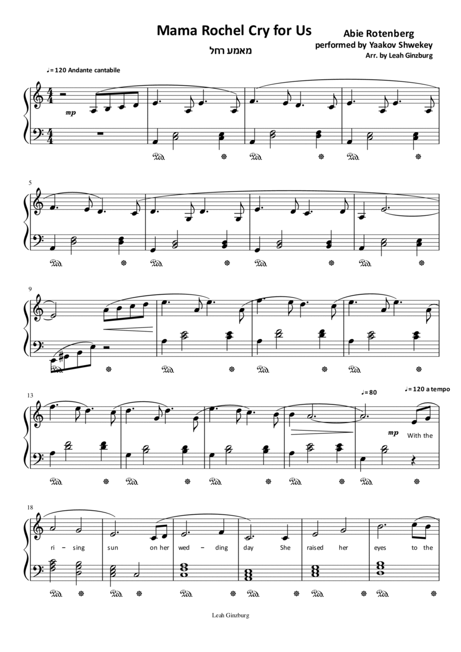 Mama Rochel Piano, Vocal, Guitar scores gallery preview page 1