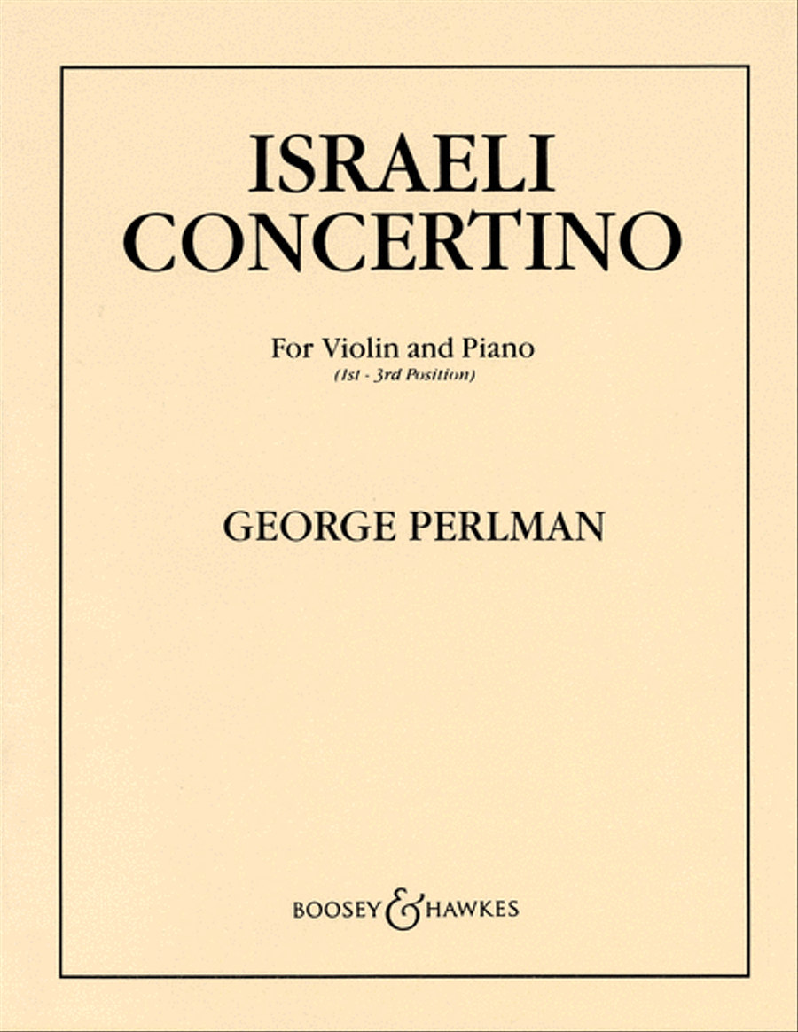 Israeli Concertino Violin Solo scores gallery preview page 1