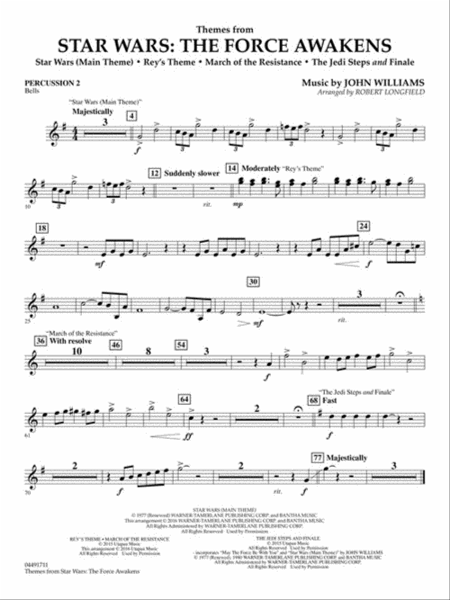 Themes from Star Wars: The Force Awakens String Orchestra scores gallery preview page 7
