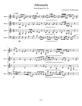 Allemanda from Sonata No. 10