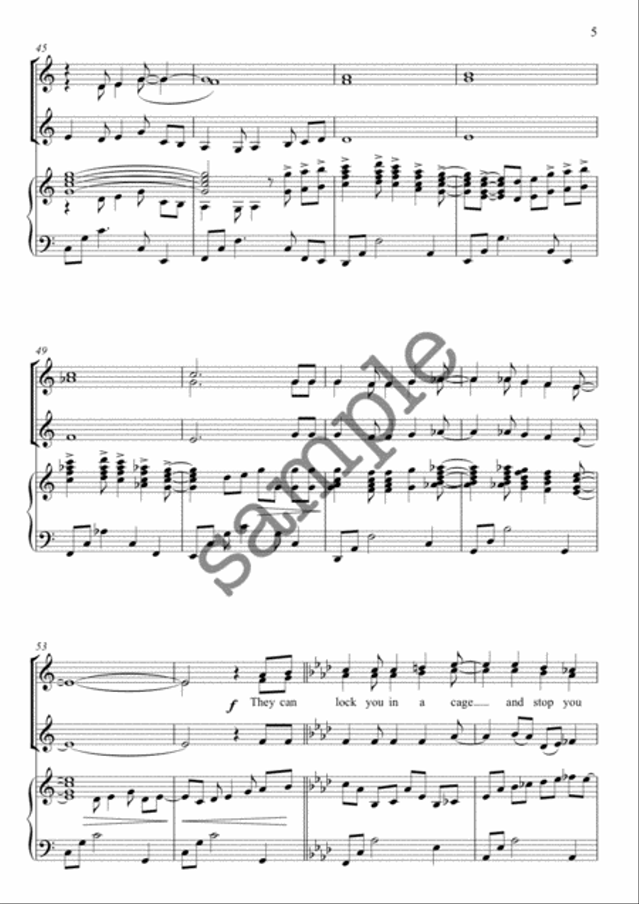 Nelson Mandela - Across the Skies SSAA scores gallery preview page 5