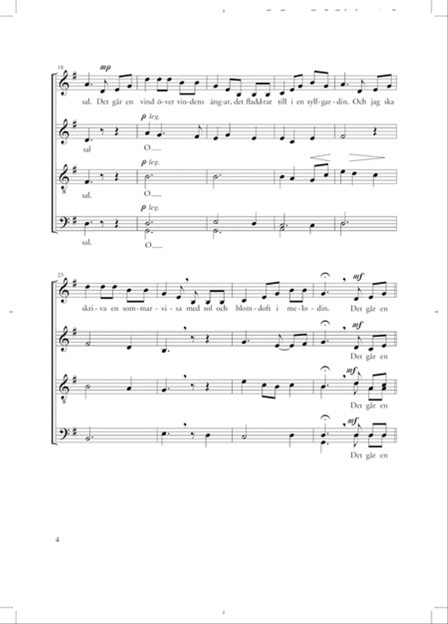 Visa vid vindens ängar 4-Part scores gallery preview page 4