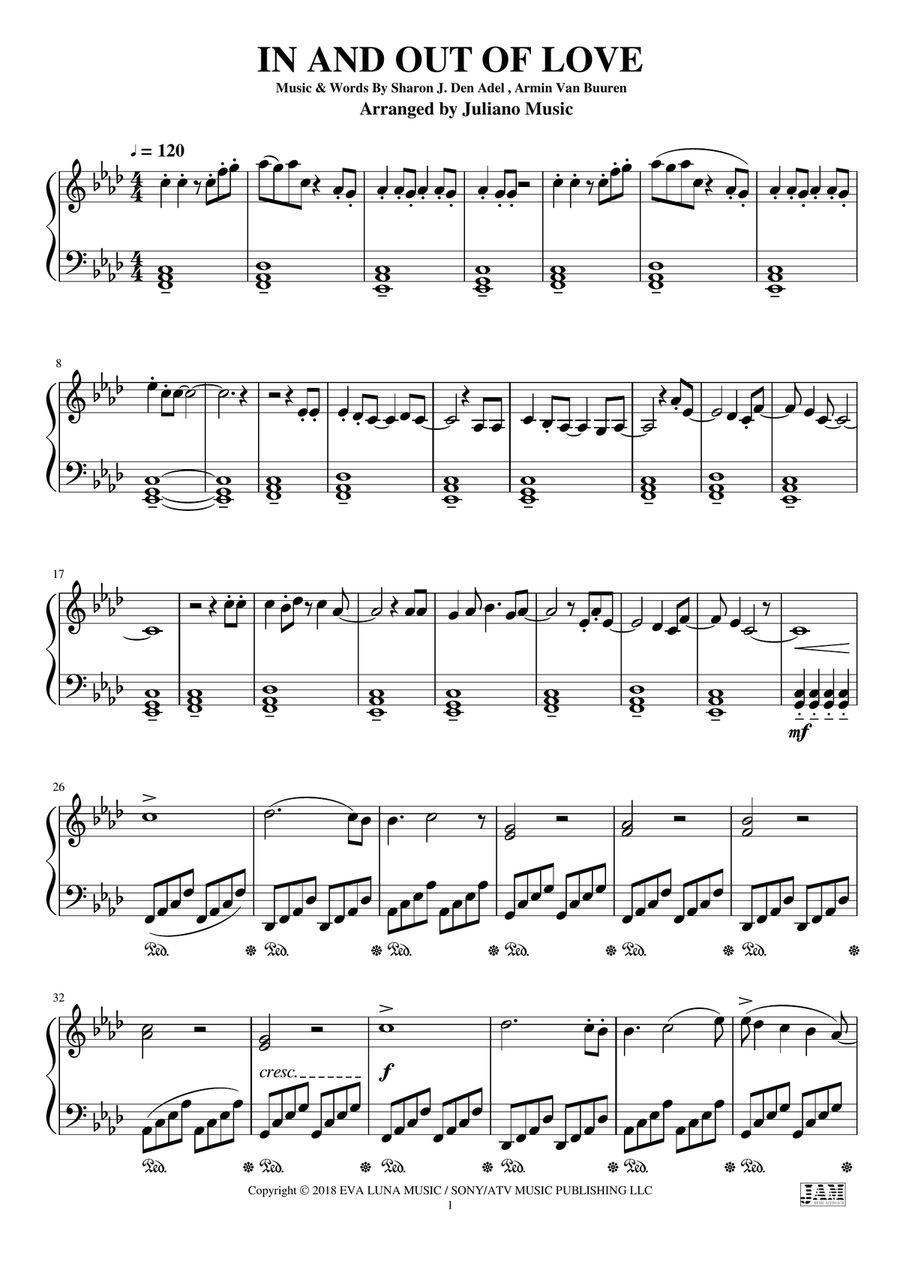 In And Out Of Love Easy Piano scores gallery preview page 3