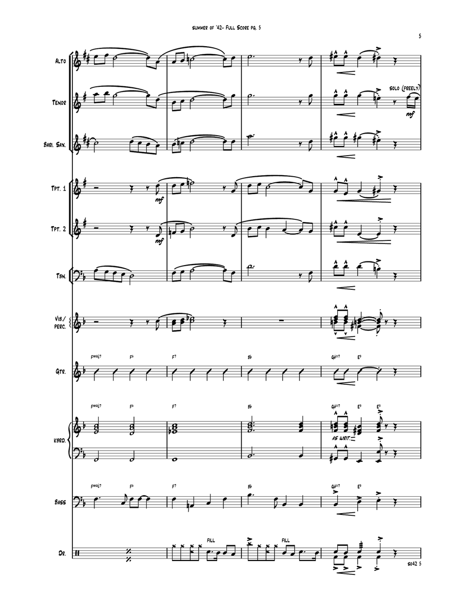 Summer Of 42 Jazz Ensemble scores gallery preview page 5