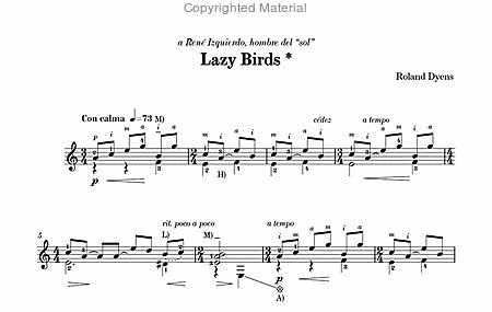 Les 100 de Roland Dyens - Lazy Birds