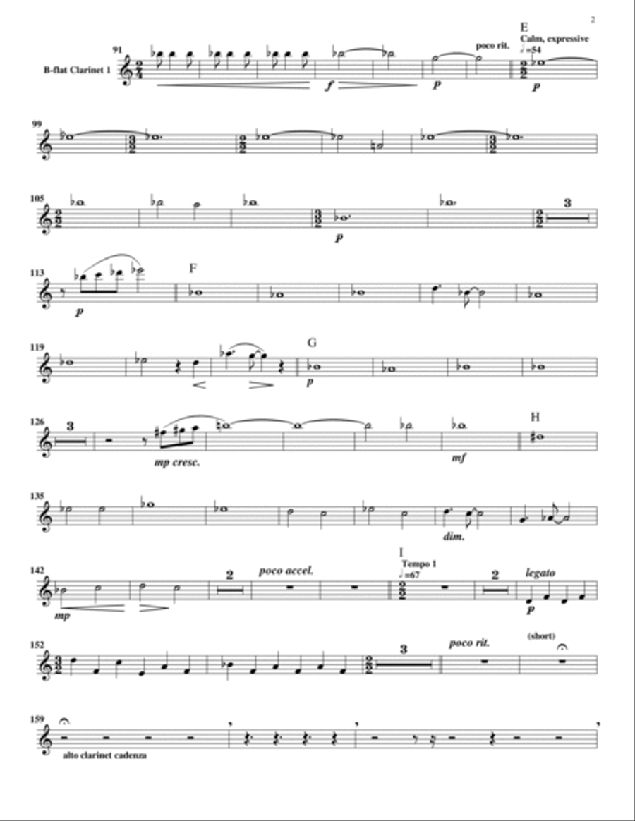 Little Concerto for Alto Clarinet and Clarinet Choir (Set of Parts) Clarinet Choir scores gallery preview page 2