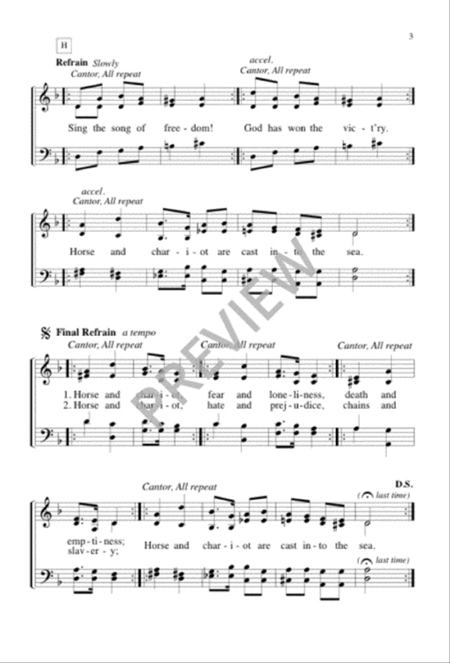 Exodus Reading for the Great Vigil - Choir edition 4-Part scores gallery preview page 4