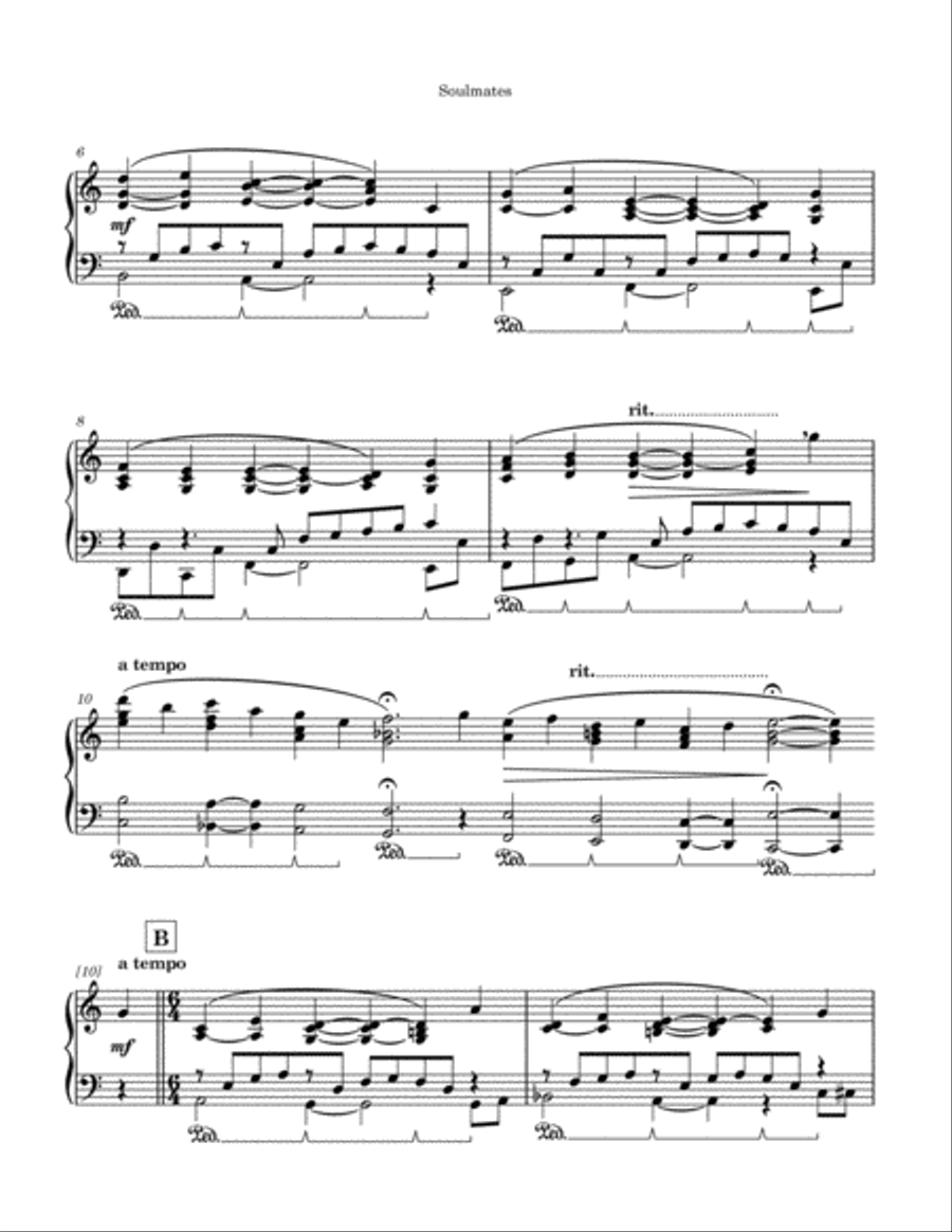 Soulmates Piano Solo scores gallery preview page 3