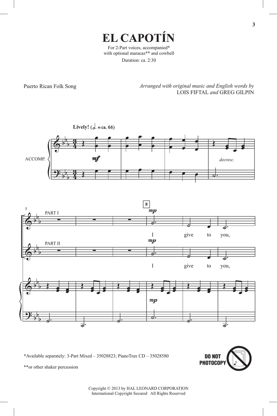 El Capotin 2-Part scores gallery preview page 1