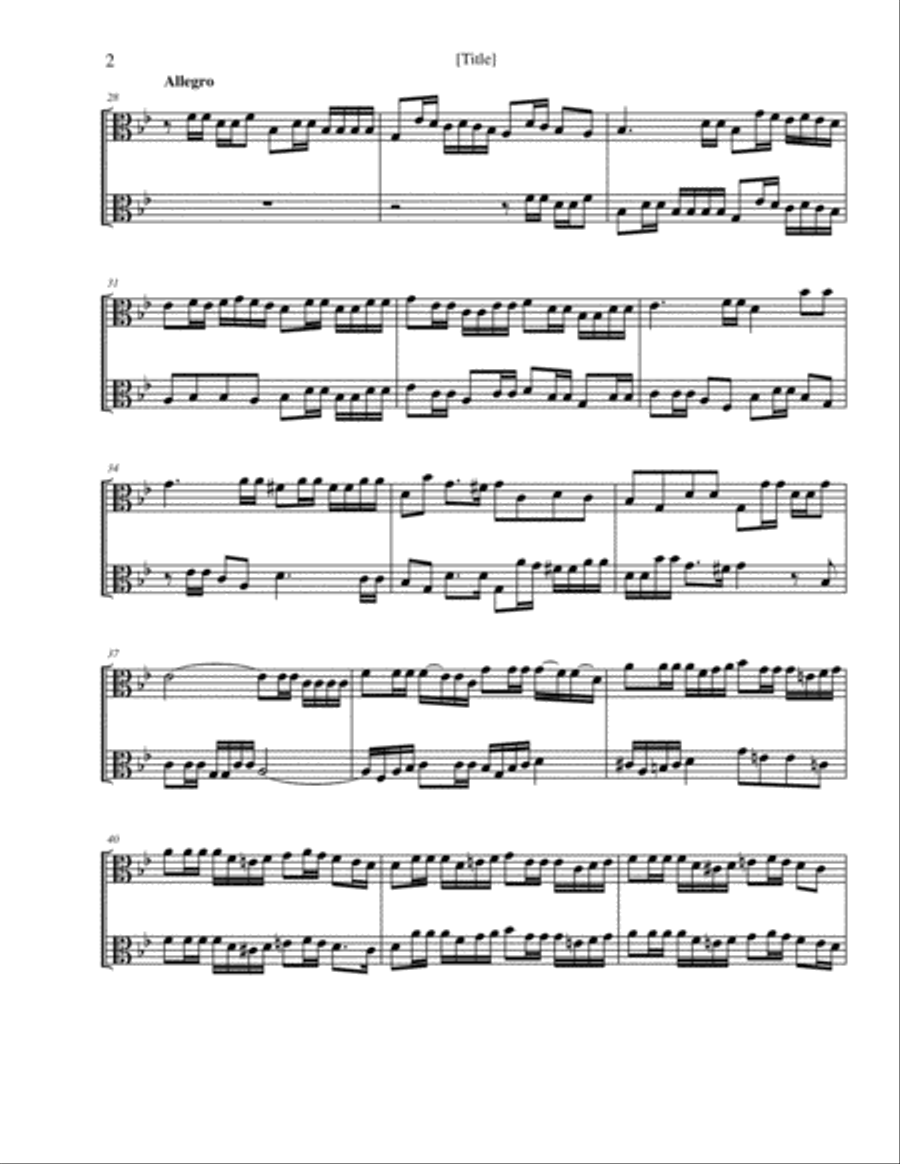 6 Sonata Duets for 2 Violas - vol. 2 - Willam Croft (arr. K. L. Knott) String Duet scores gallery preview page 3