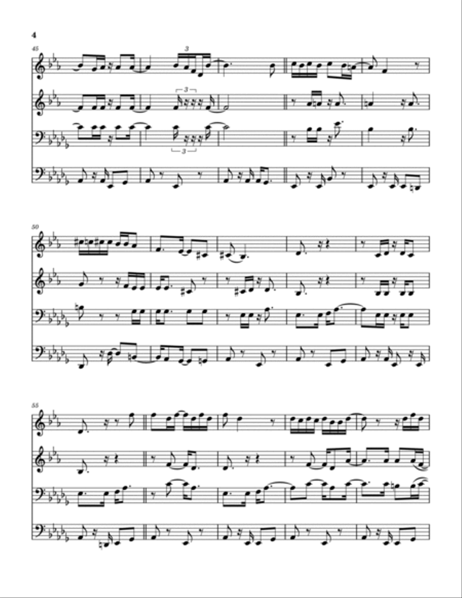 Workin' Man Blues Brass Quartet scores gallery preview page 5
