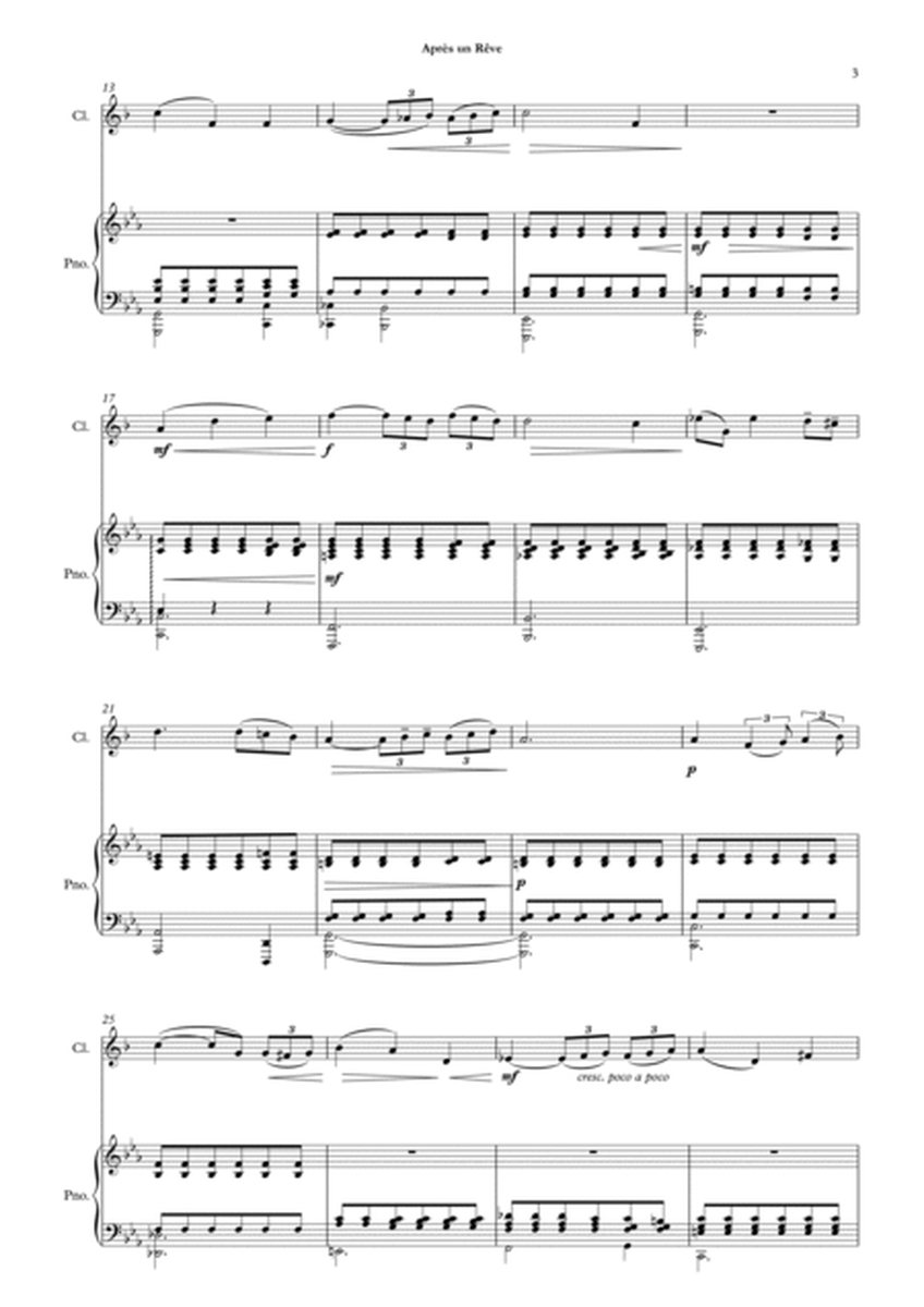 Après un rêve (Fauré) for Clarinet in B-flat and Piano image number null