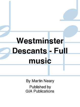 Book cover for Westminster Descants - Full music