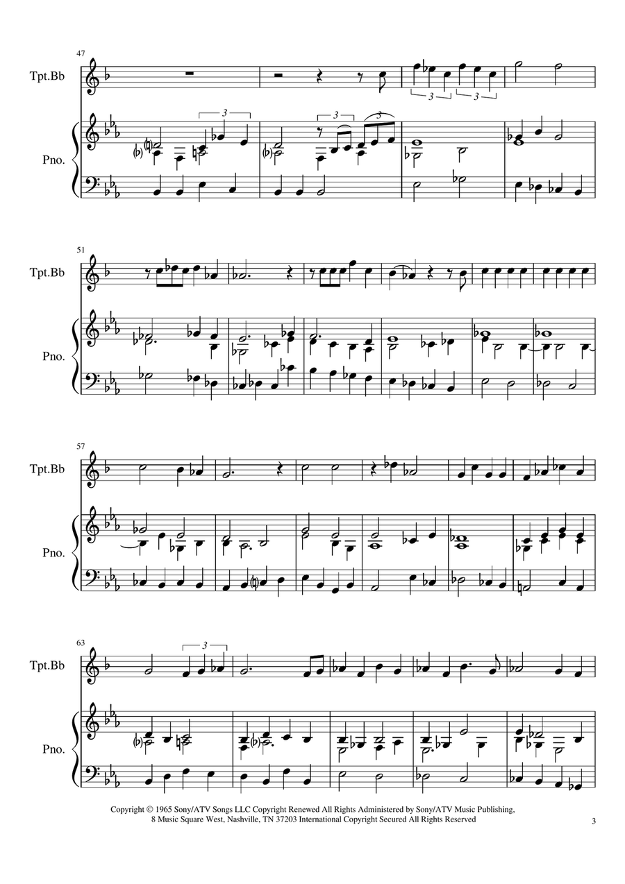 Michelle Michelle B-Flat Trumpet scores gallery preview page 4