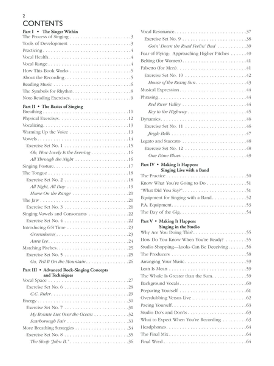 Basix Rock Singing Techniques Voice scores gallery preview page 2