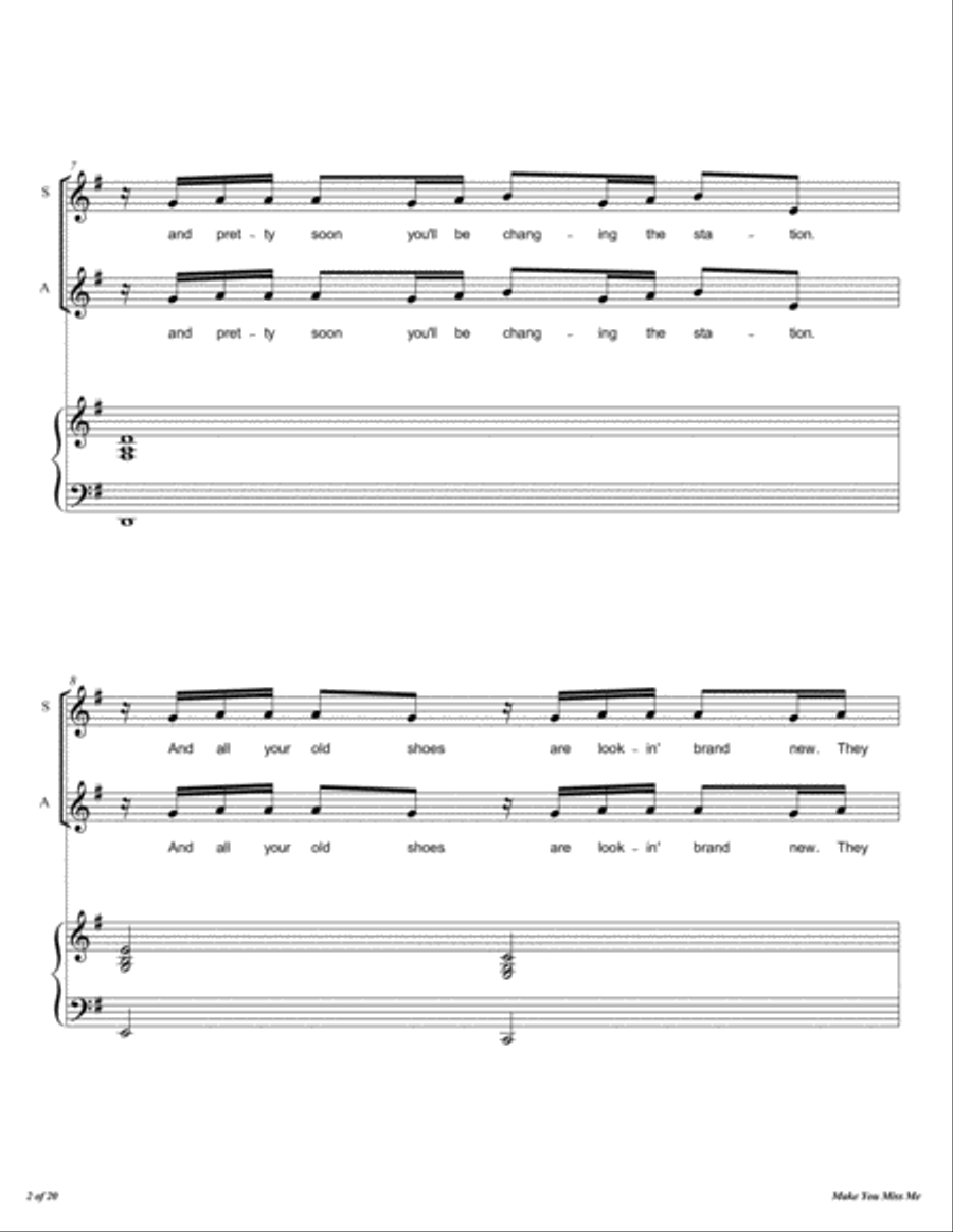 Make You Miss Me Make You Miss Me 4-Part scores gallery preview page 3