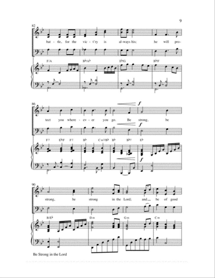 Be Strong in the Lord Choir scores gallery preview page 9