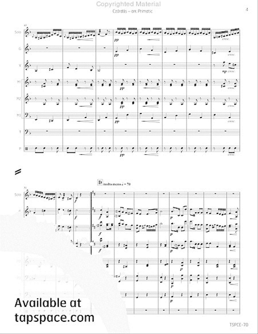 Czardas Percussion Ensemble scores gallery preview page 8