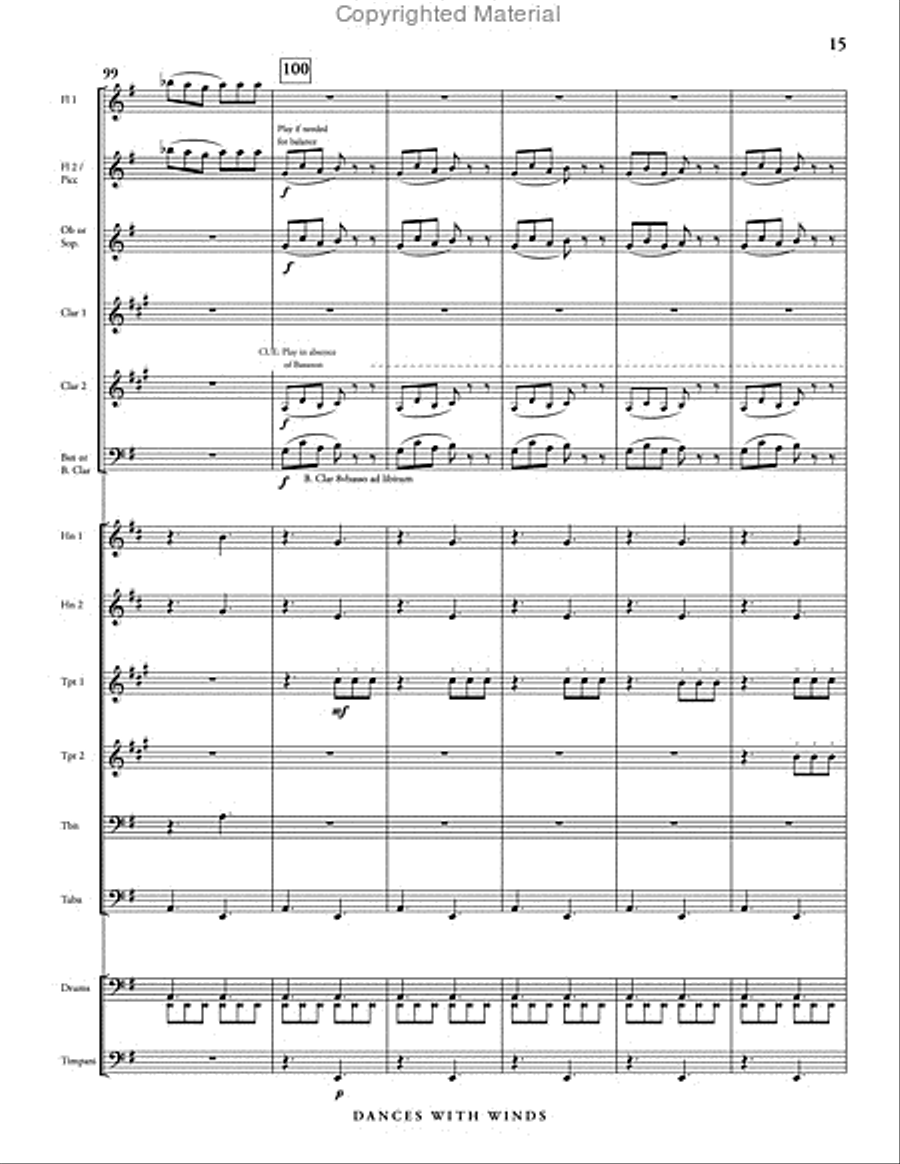 Dances with Winds Dances with Winds Concert Band scores gallery preview page 21