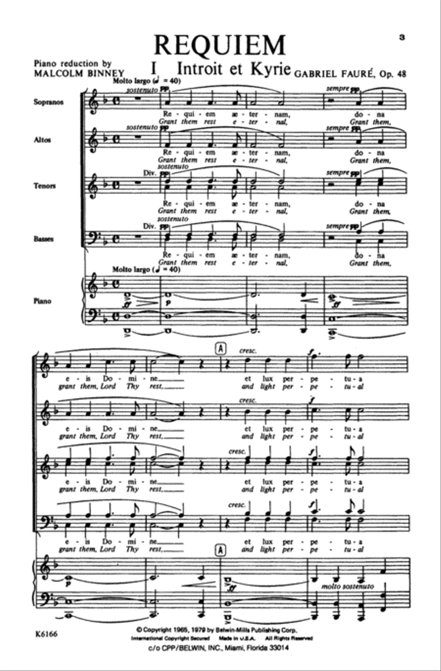Requiem, Op. 48 Requiem, Op. 48 4-Part scores gallery preview page 4