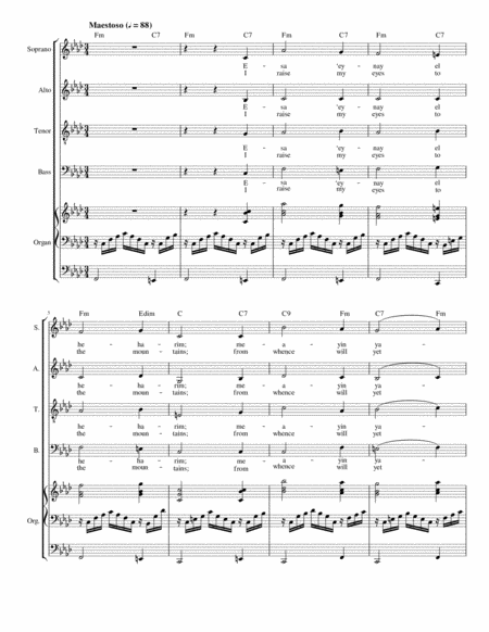 Opus 21b, A Prayer at Wartime for Choir & Organ (Score & Parts) image number null