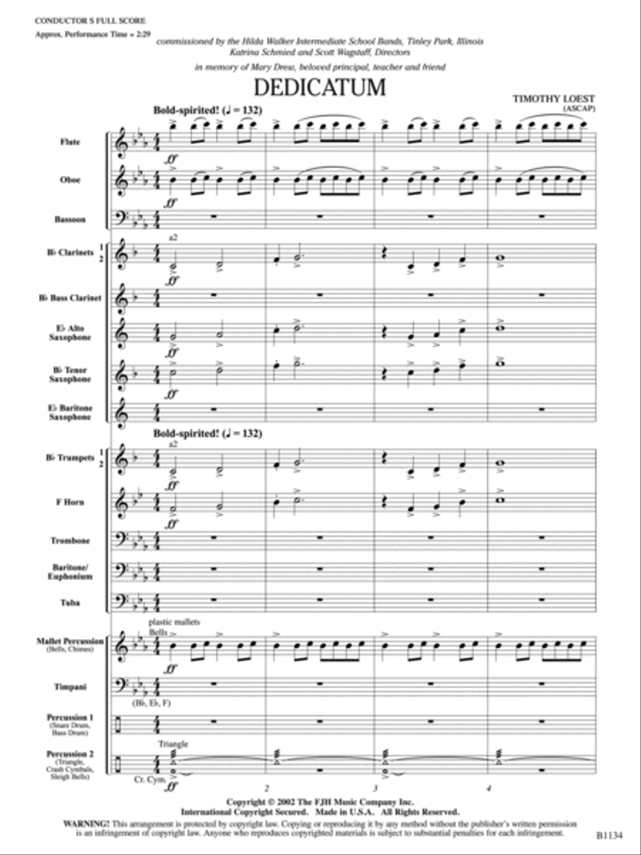 Dedicatum: Score Concert Band scores gallery preview page 3