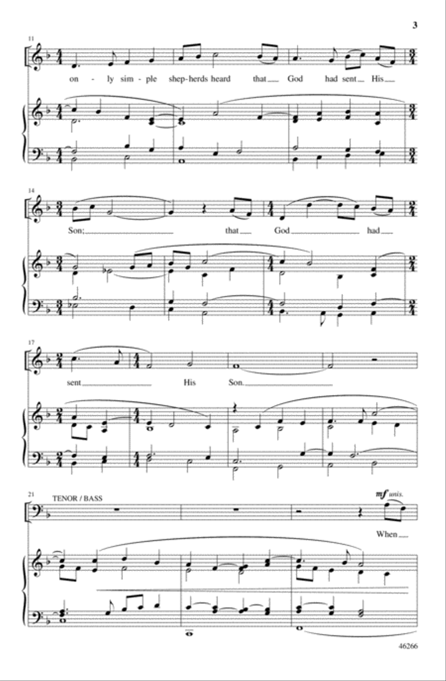 When Came in Flesh the Incarnate Word 4-Part scores gallery preview page 3