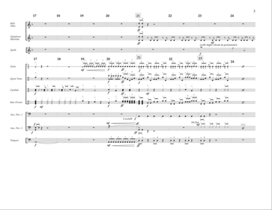 Uprising - Percussion Score Marching Band scores gallery preview page 3