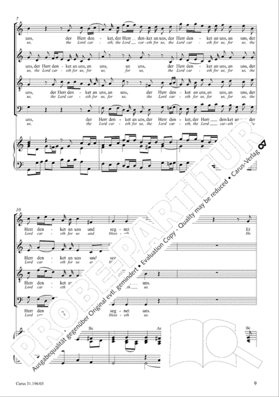 The Lord is mindful of us (Der Herr denket an uns) STB scores gallery preview page 10