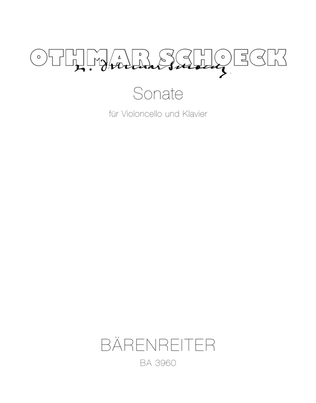 Book cover for Sonata for Violoncello and Piano