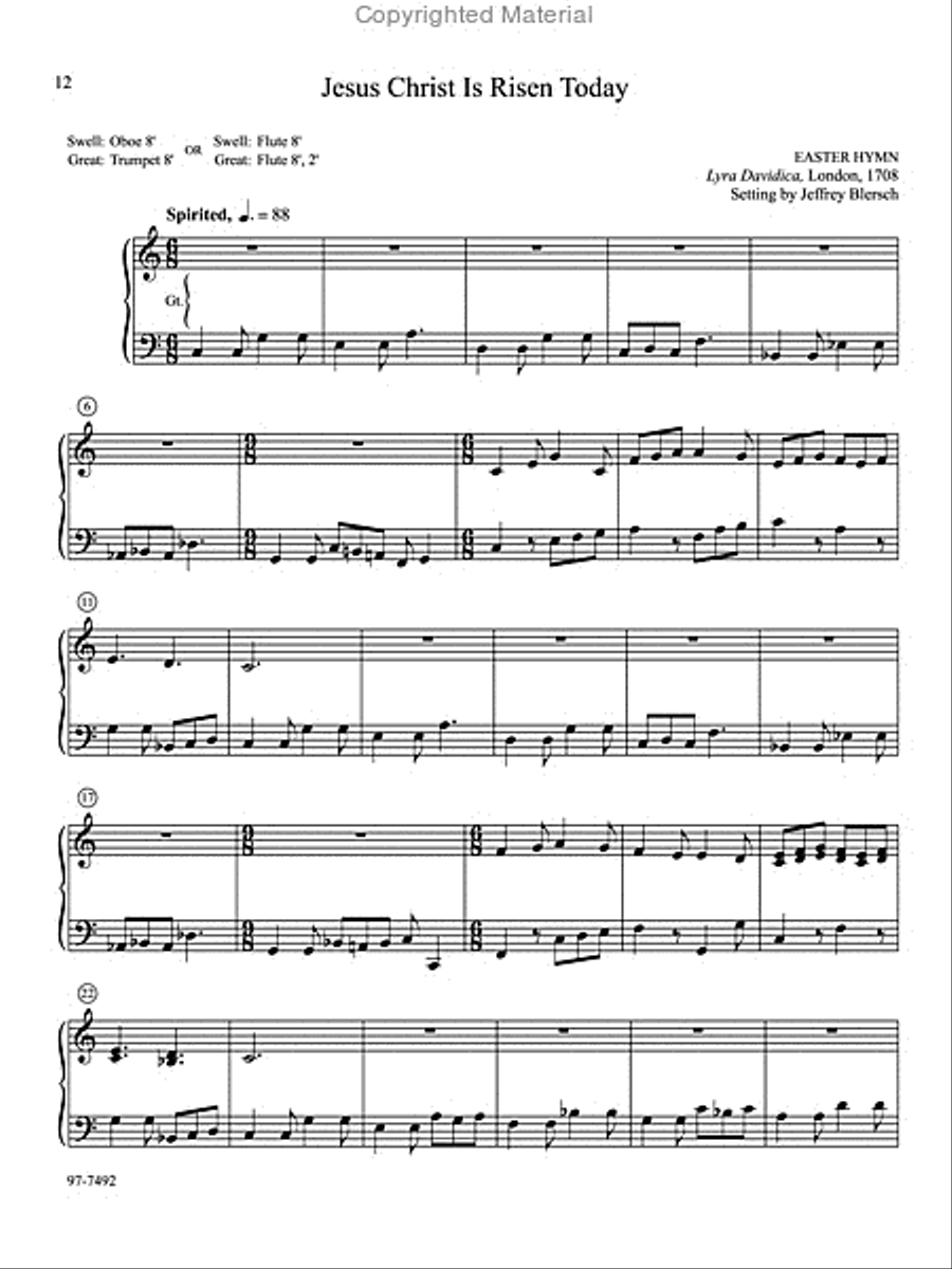 Musica Sacra: Easy Hymn Preludes for Organ, Vol. 8 Organ scores gallery preview page 5