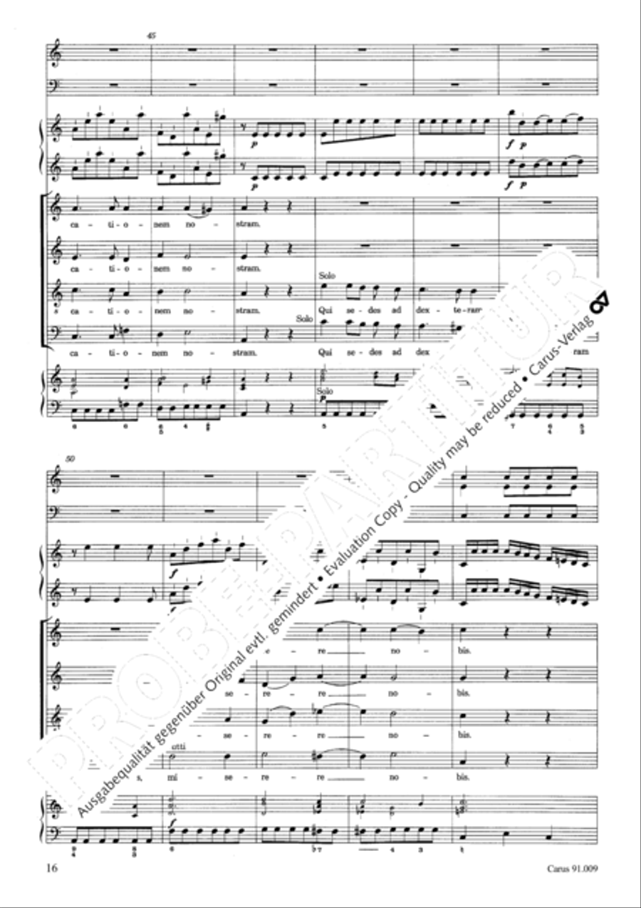 Missa Sancti Gabrielis 4-Part scores gallery preview page 19