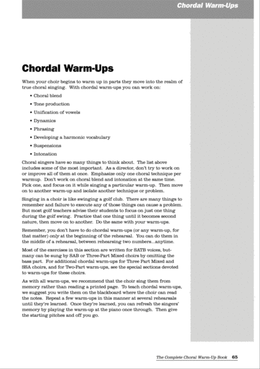 The Complete Choral Warm-up Book Choir scores gallery preview page 8