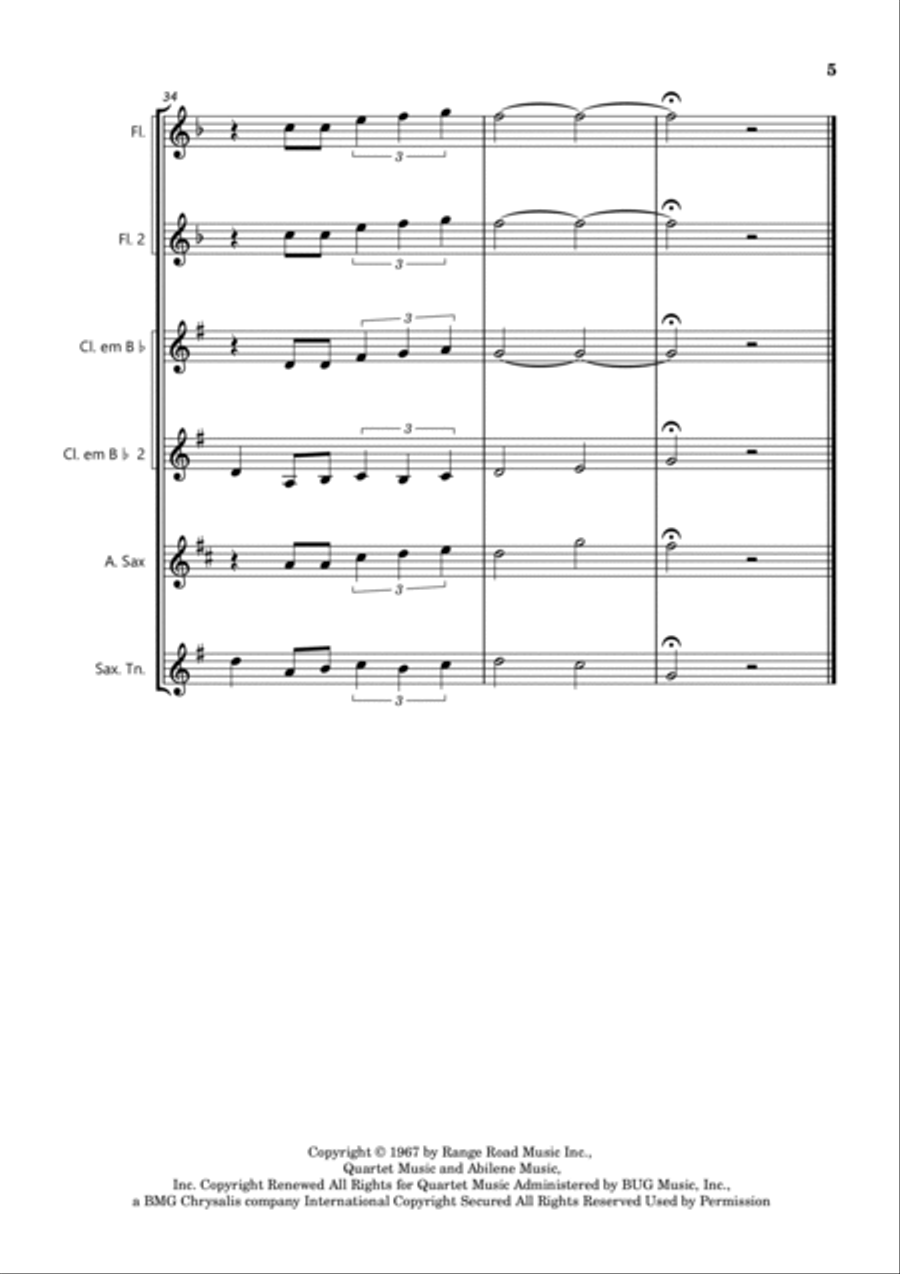 What A Wonderful World Clarinet scores gallery preview page 5