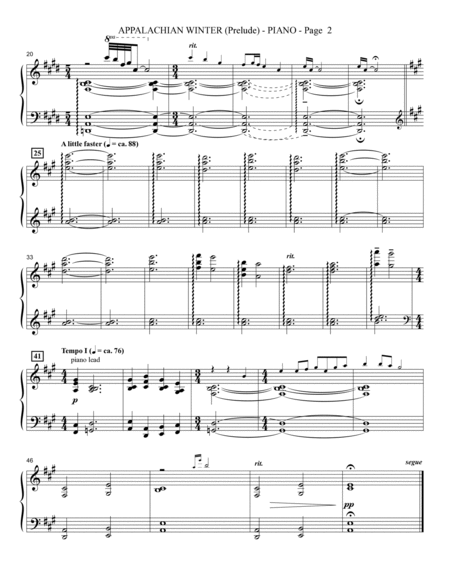 Appalachian Winter (A Cantata For Christmas) - Piano