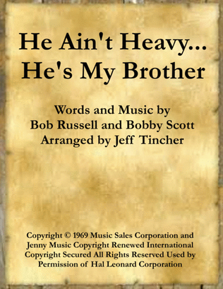 Book cover for He Ain't Heavy, He's My Brother
