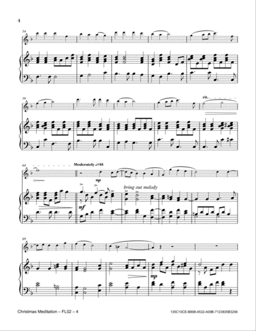 Christmas Meditation Flute Solo scores gallery preview page 4