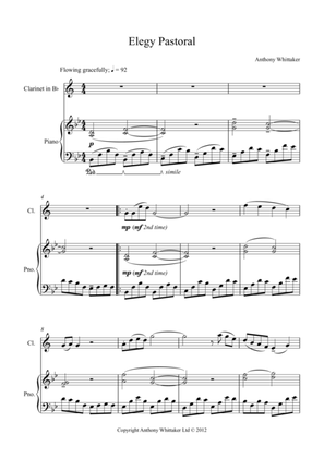 Elegy Pastorale for Clarinet and Piano