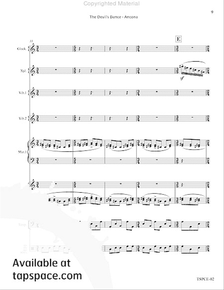 Devil's Dance, The Percussion Ensemble scores gallery preview page 10