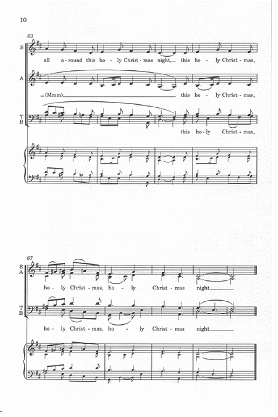This Holy Christmas Night 4-Part scores gallery preview page 9