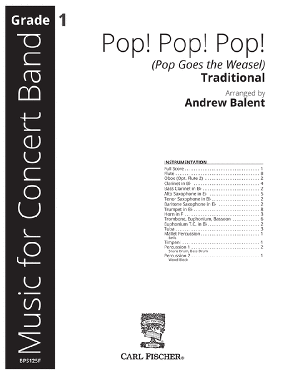 Pop! Pop! Pop! Concert Band scores gallery preview page 1
