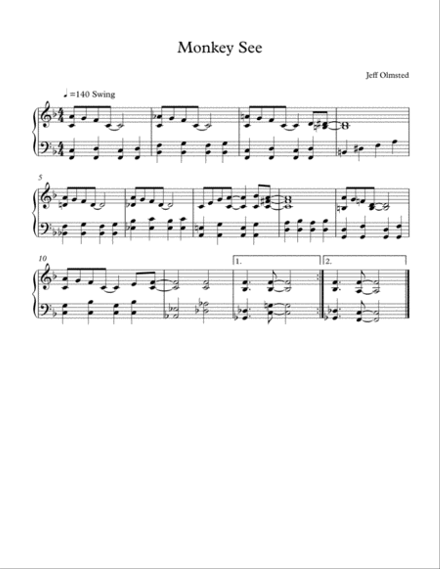 Monkey See Easy Piano scores gallery preview page 1