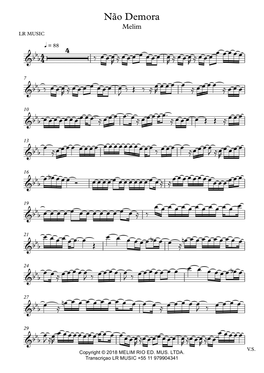Nao Demora Oboe Solo scores gallery preview page 1