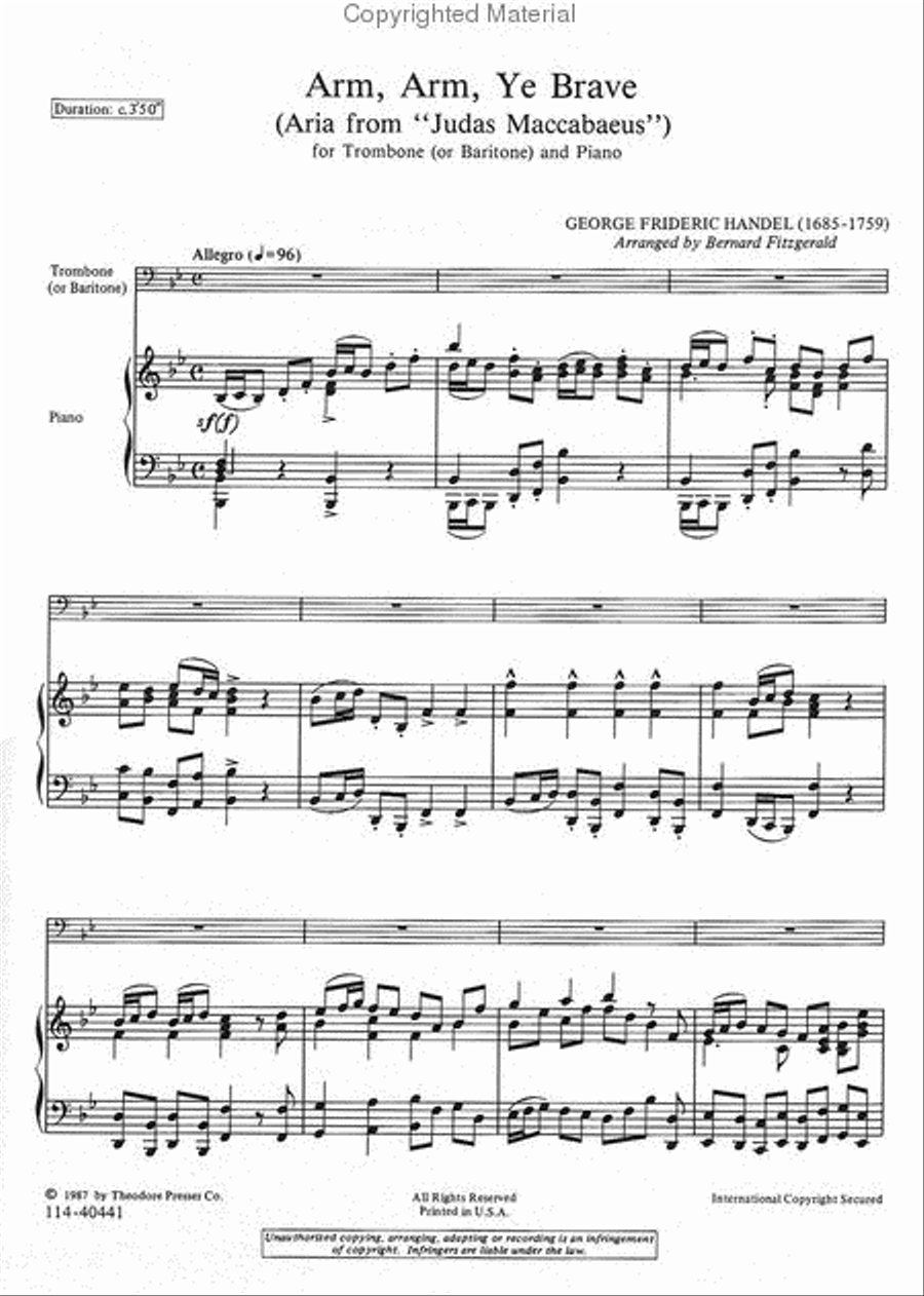 Arm, Arm, Ye Brave Chamber Music scores gallery preview page 2