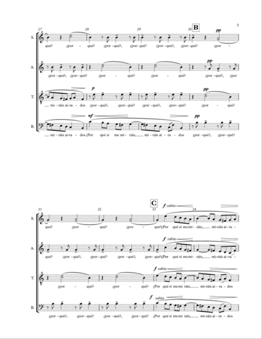Ojos claros, serenos 4-Part scores gallery preview page 5
